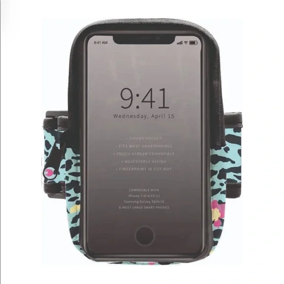 NWT Jessica Simpson Floral zebra Print Phone Holder Arm Band - Picture 3 of 5